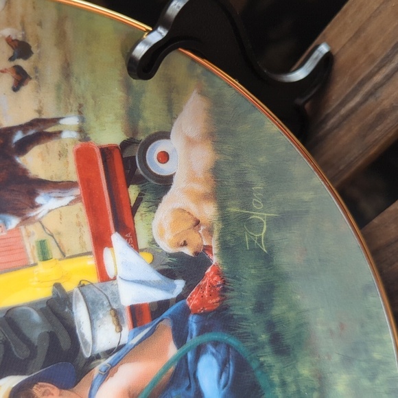 Clean And Shiny By Donald Zolan Limited Edition Collectors Plate Little Farmhand - Picture 2 of 5